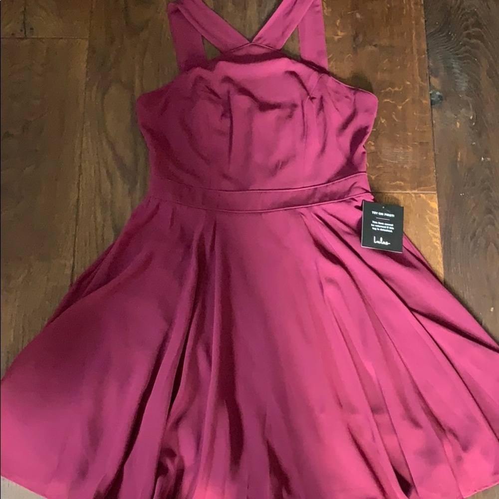 Brand new Lulus maroon halter dress